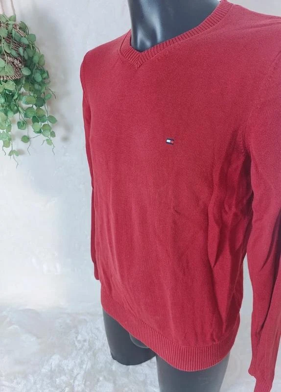 💎 Jersey rojo burdeos para hombre • 36 • Tommy Hilfiger 💎 – photo 3